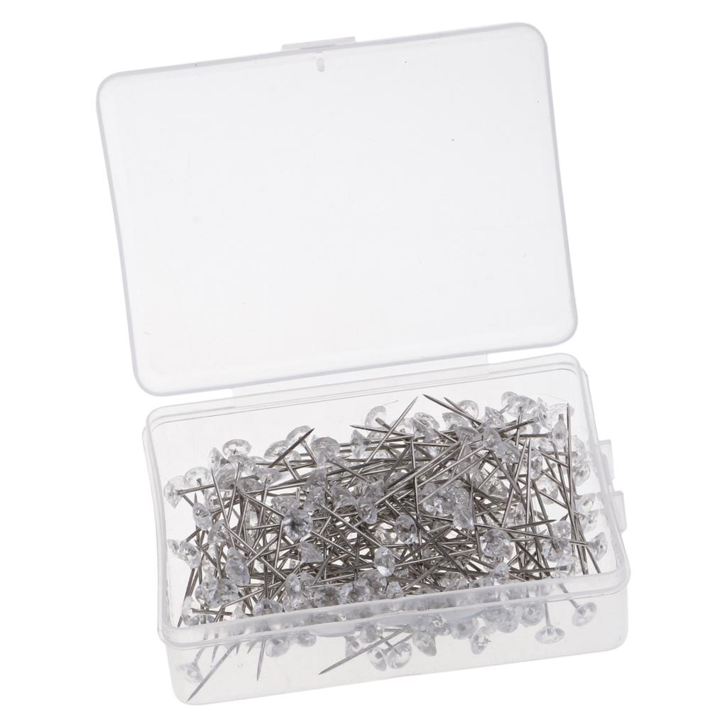 100 / 200Pcs Diamante Diamond Brooches Wedding Boutonnieres Corsage Florist Bouquet