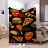 1PC Food Elements printed blanket, all season lightweight home office outdoor nap multifunctional blanket A2
