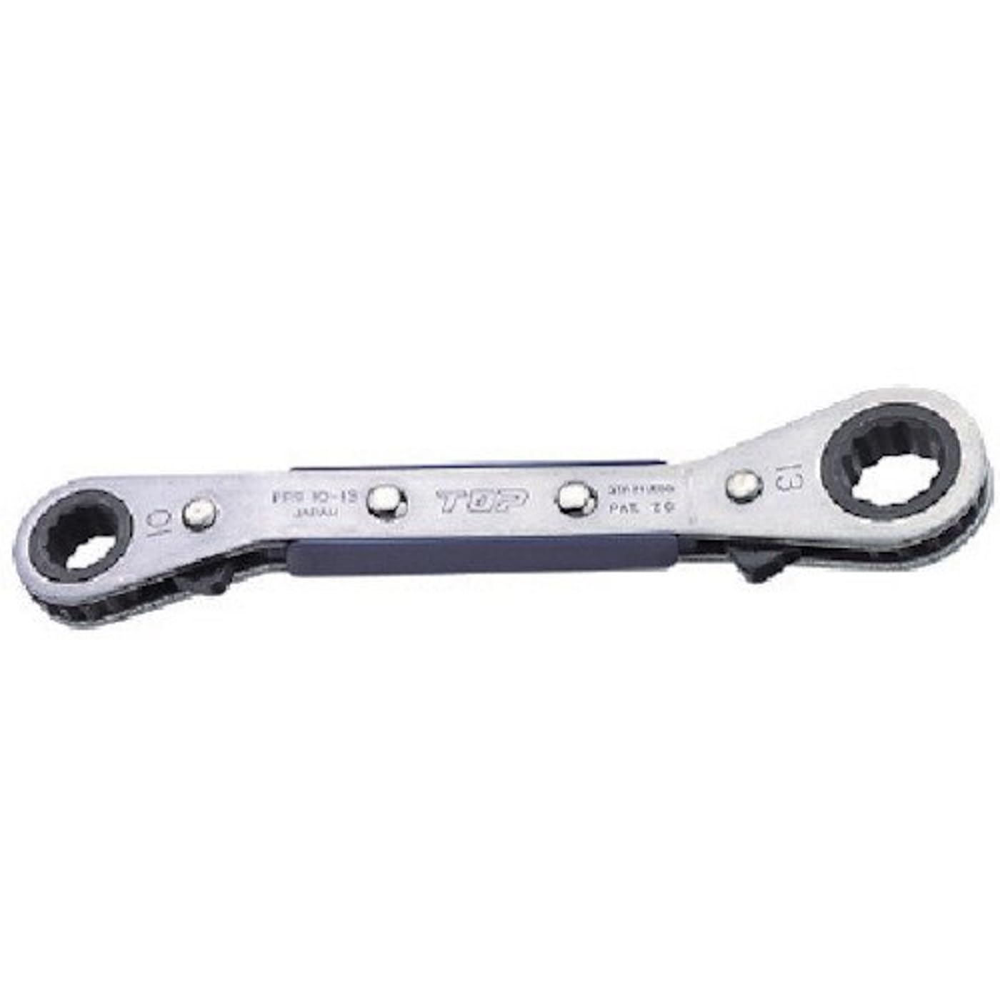 

TOP Industrial Bent Plate Ratchet Thin Final Maintenance Made in Japan (TOP) Wrench, 14x17mm, 20° Feed, Type, Tightening, Tool, PRB-14x17,