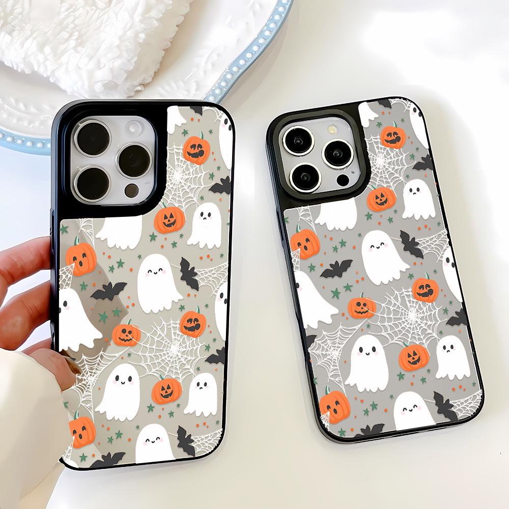 Halloween Ghost Mirror Case for Apple 17 Pro Max/16 Pro/15/14/13