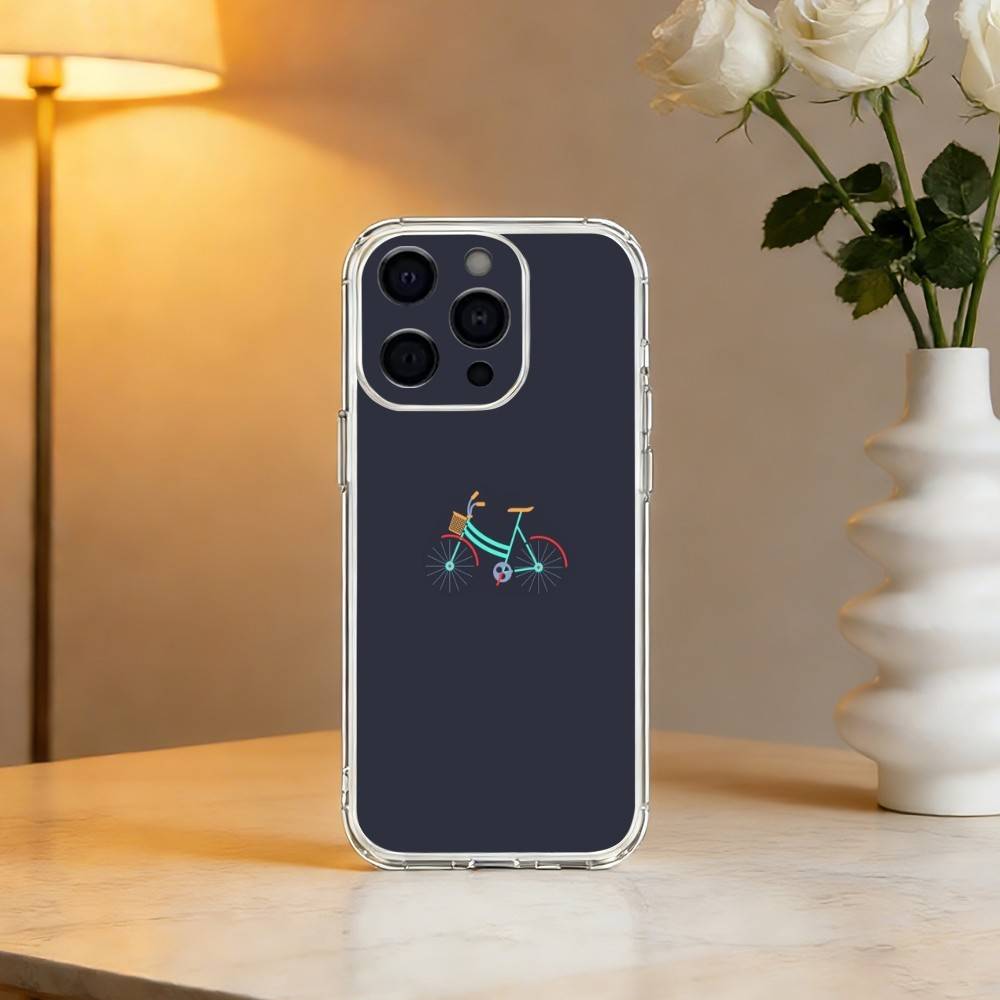 B-Bicycle Bike S-Sport Soft Phone Case For iPhone 17 16 15 14 13 12 11 Mini Pro Max Plus Transparent Cover