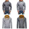 Stylish Men's Casual Solid Color Long Sleeve Zipper Hoodie Sweatshirt For Fall