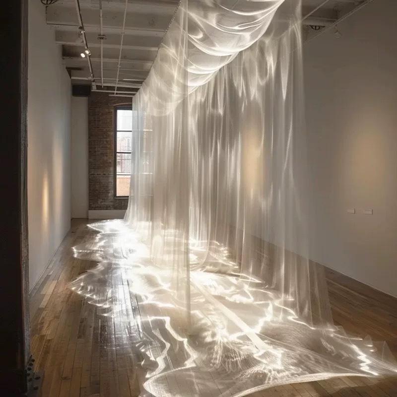 White Water Gauze: Light, Flowing, Transparent Yarn for Wedding Decor & Creative Exhibitions