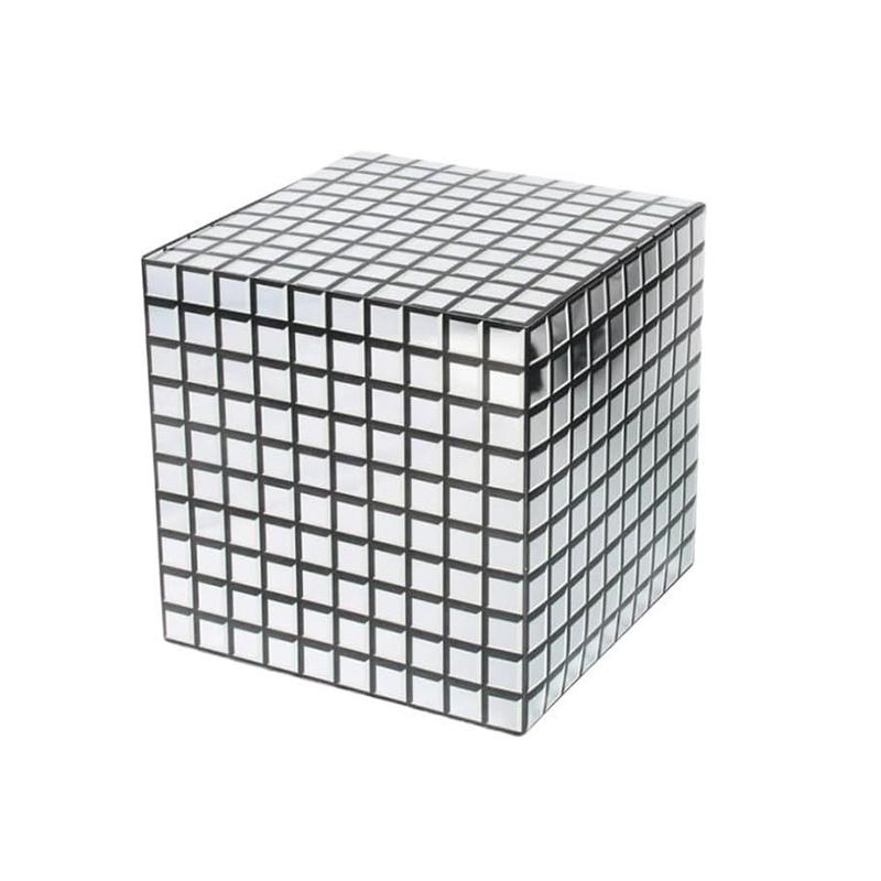 1/4PCS Scene Props Shiny Silver Magic Cube Shape Creative Packaging box Party decorations Candy box Retro 25x25x25cm