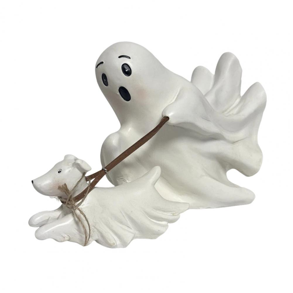 

Cute Ghost Dog Decoration Halloween Ghost Dog Statue Spooky Halloween Ghost Dog Figurine Resin Sculpture Indoor Outdoor Decor XXXL