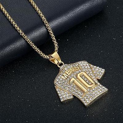 Messi nr. 10 Colier din Jersey pentru Colier Memorial pentru jucătorul de fotbal masculin
