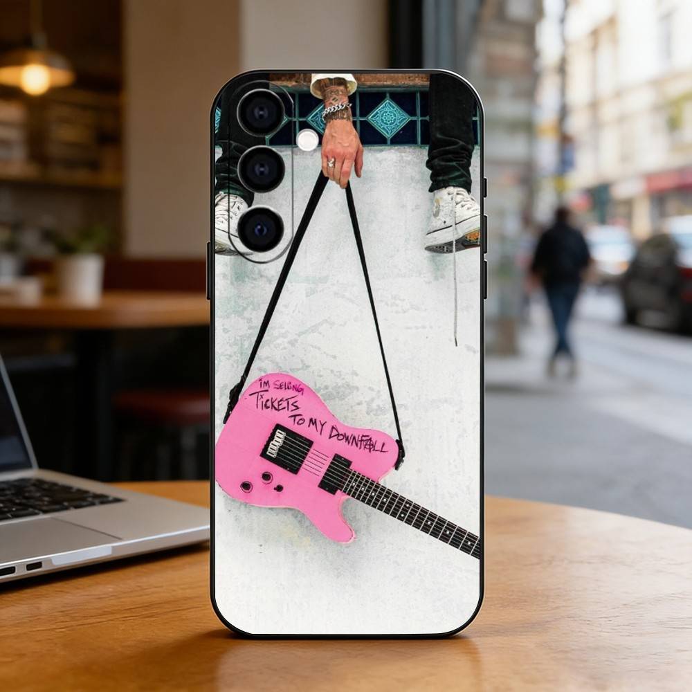 MGK Machine Gun K-Kelly Phone Case Black Silicone Soft For Samsung Galaxy A73,A72,A71,A70,A53,A52,A51