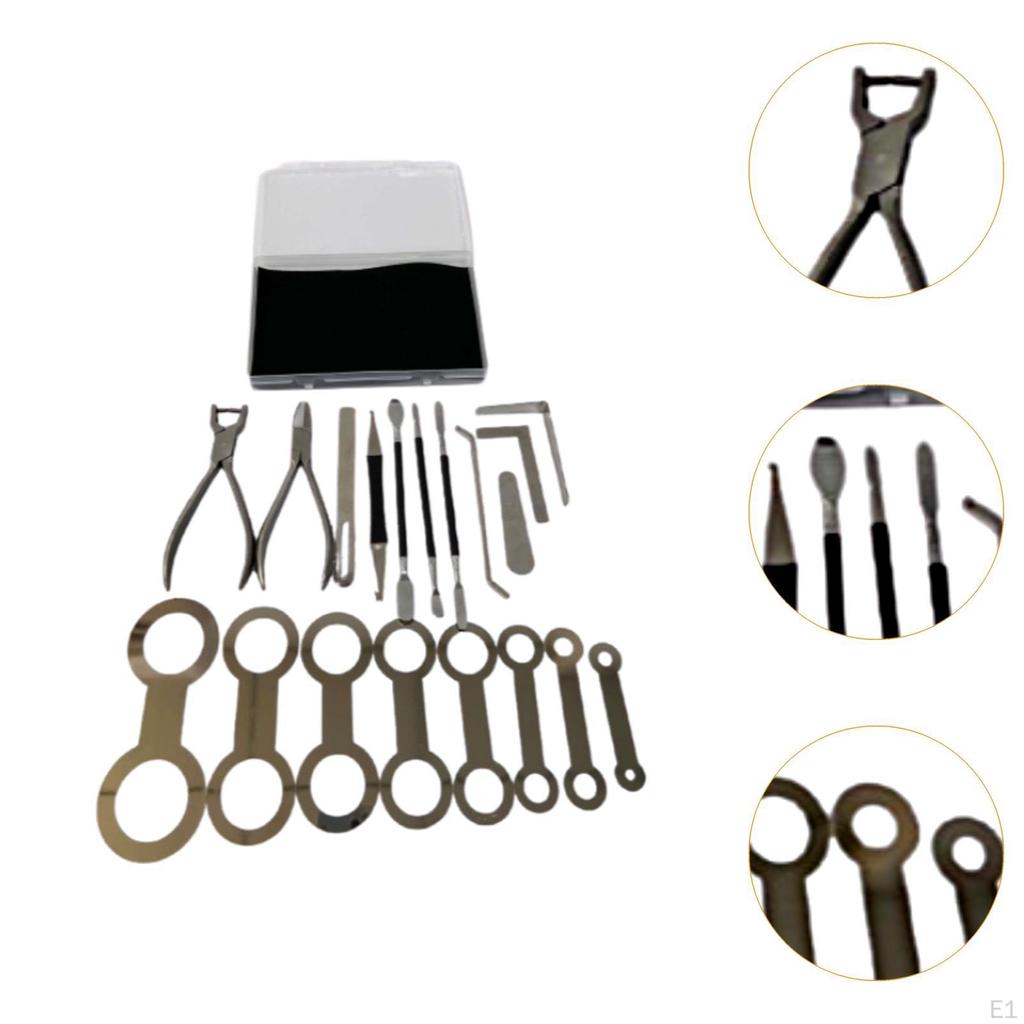 19Pcs Saxophone Repair Tool Set Sax Kit Maintenance Fit Woodwind Spring Pin Removing