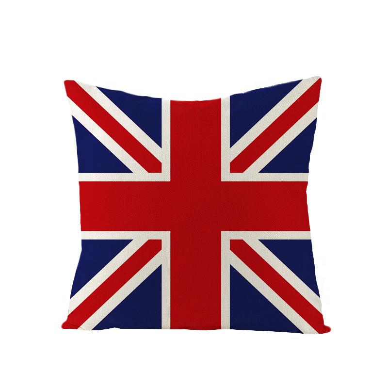 Nordic British Style Printed Pillowcase Polyester Home Sofa Pillowcase Living Room Bedroom Bedside Cushion Cover