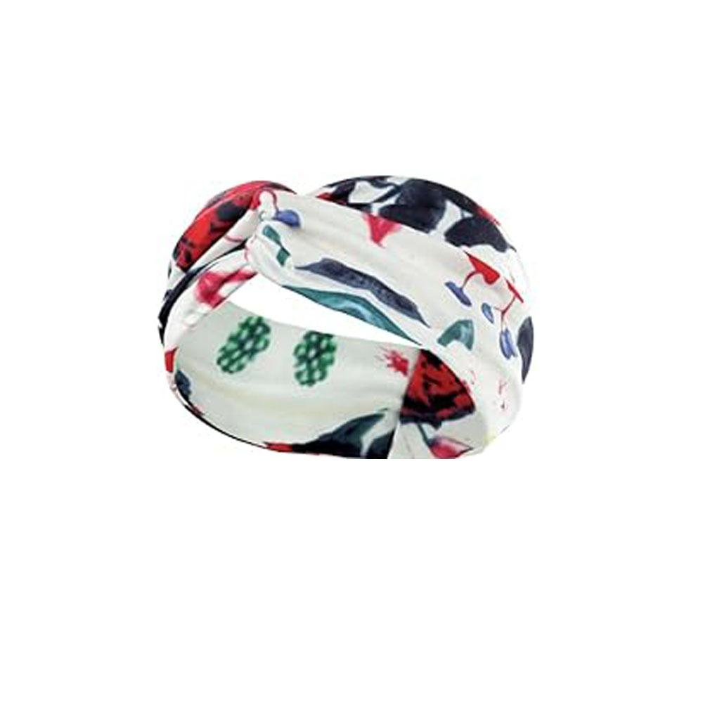 Cashew Flower Headband Sports Running Bohemian Face Wash Makeup Headband Cross Wide-brimmed Headband for Women