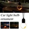 Flat Acrylic Retro Small Bulb Car Hanging Ornament Interior Ambient Lighting Modes For Long Trips Daily Use Auto Decor Accessory