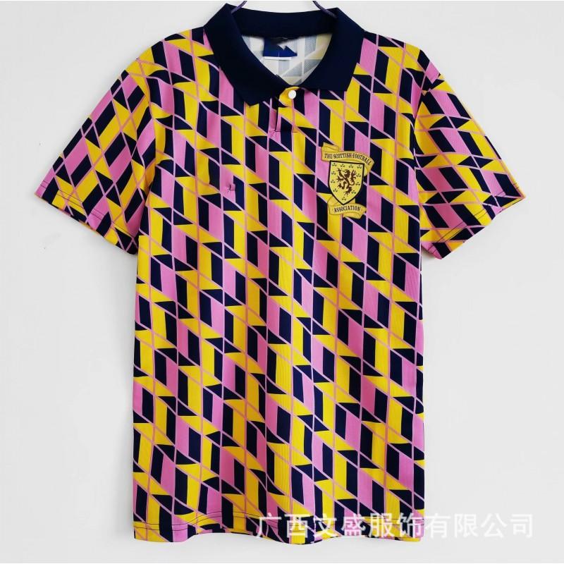 Vintage Scotland National Team Football Jersey Retro Replica Soccer Shirt Quick Dry Breathable Sportswear