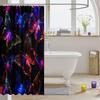 Butterfly Bath Curtain For Women Girls Rainbow Gradient Shower Curtain, Wild Animal Bathroom Curtain Colorful Glowing Wildlife