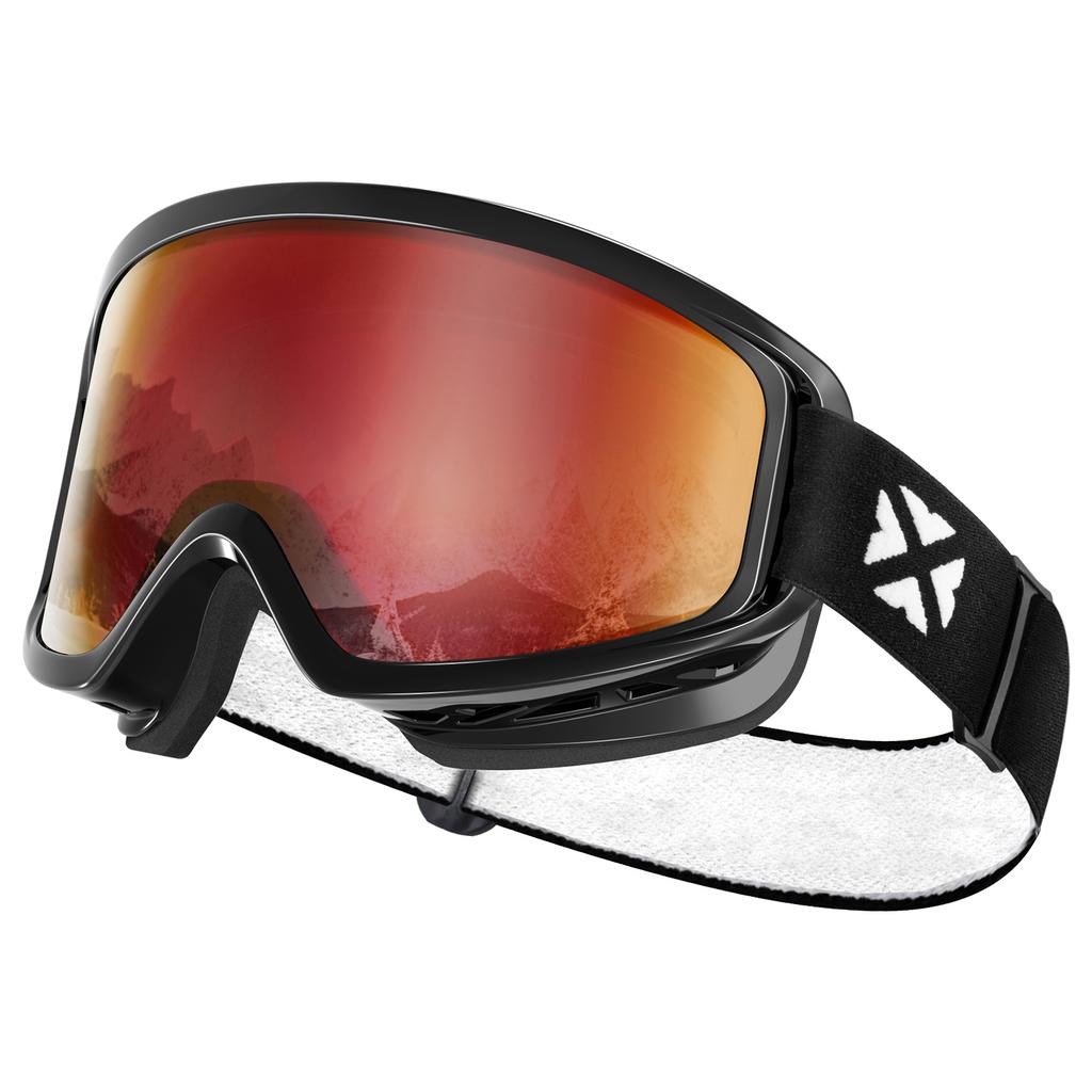 Lunettes de ski Convient au ski unisexe masque de ski de snowboard lunettes de neige ski de motoneige Ski de la motoneige lunettes de protection motocross roule d'équitation verres coupe-vent amovible