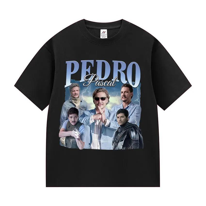 2026 Actor Pedro Pascal Movie Graphic T Shirt Unisex Retro High Quality Fashion Clothing T-shirts Unisex Cotton Oversized T-shirt