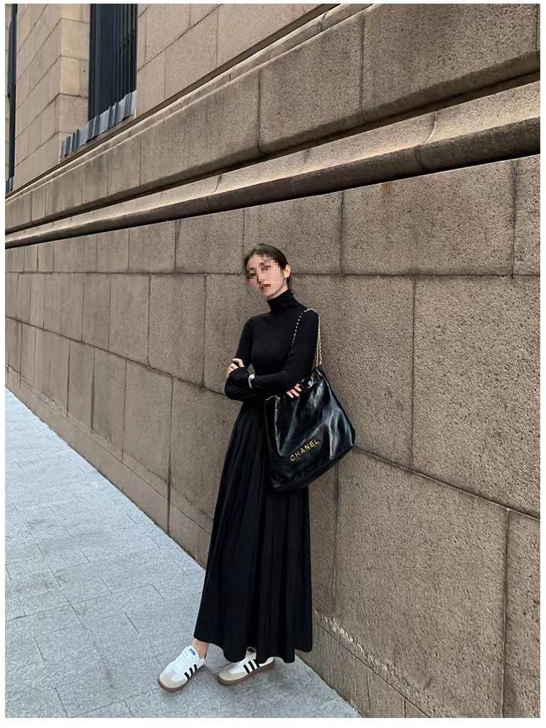 2023 Audrey Hepburn-Inspired Korean Style Slimming Over-the-Knee Spring Dress for Women