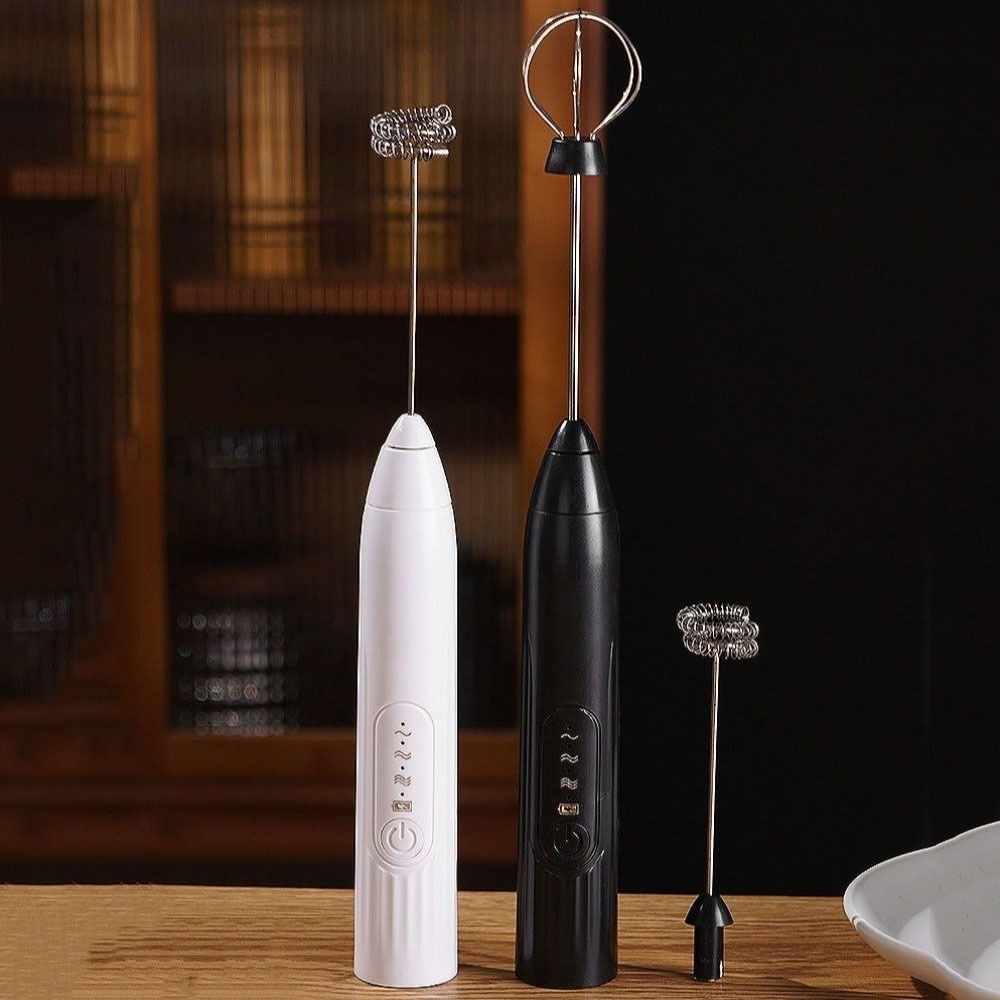 Handheld Coffee Whisk USB Rechargeable Egg Beater Drink Stirrer Electric Milk Frother  Drink