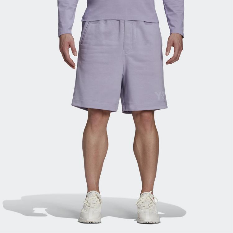 Y-3 SS21 Solid Color Sports Shorts Men Shorts Lavender GV4155
