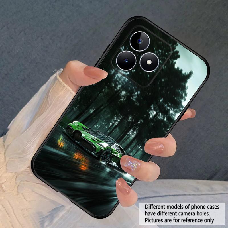 A car in the rain For Oppo Realme 11 12 12X 14 Pro Plus 8 C55 C63 65 67 75 51 53 GT 2 7 Neo 3 5 SE 7 50 silicone soft phone case