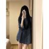 Retro Blue Striped Shirt Women's Spring and Autumn New Loose Casual Shirt Jacket