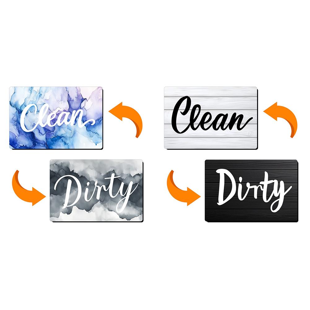 Kitchen Organization Dishwasher Magnet Child Friendly Decorative Magnet Minimalist Design Clean Dirty Sign Magnets