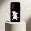 Q V-version Unicorn Phone Case For Samsung S25,24,21,22,23,30,Ultra,20,Plus,Fe,Lite,Note Soft Black Cover
