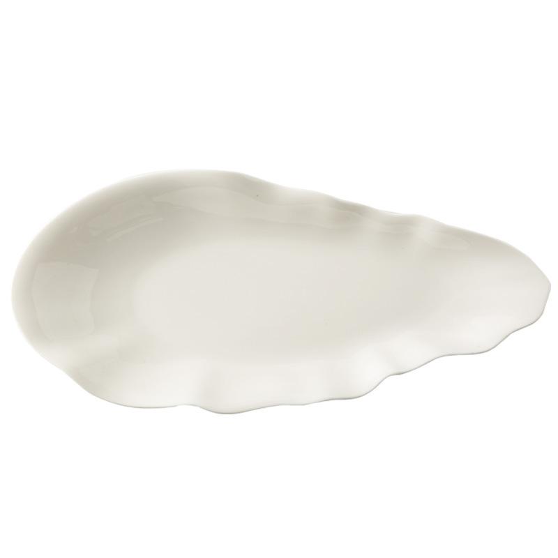 Creative Special-Shaped Ceramic Plate Household Steamed Fish Plate Irregular Vegetable Plate 16 Inch Commercial Cold Dish Plate Hotel Tableware