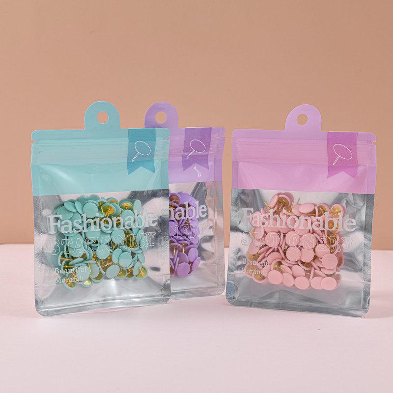 New Macaron Color Office Suit: High-Value, Labor-Saving Binding and Paper Clip Set with Long Tail Design