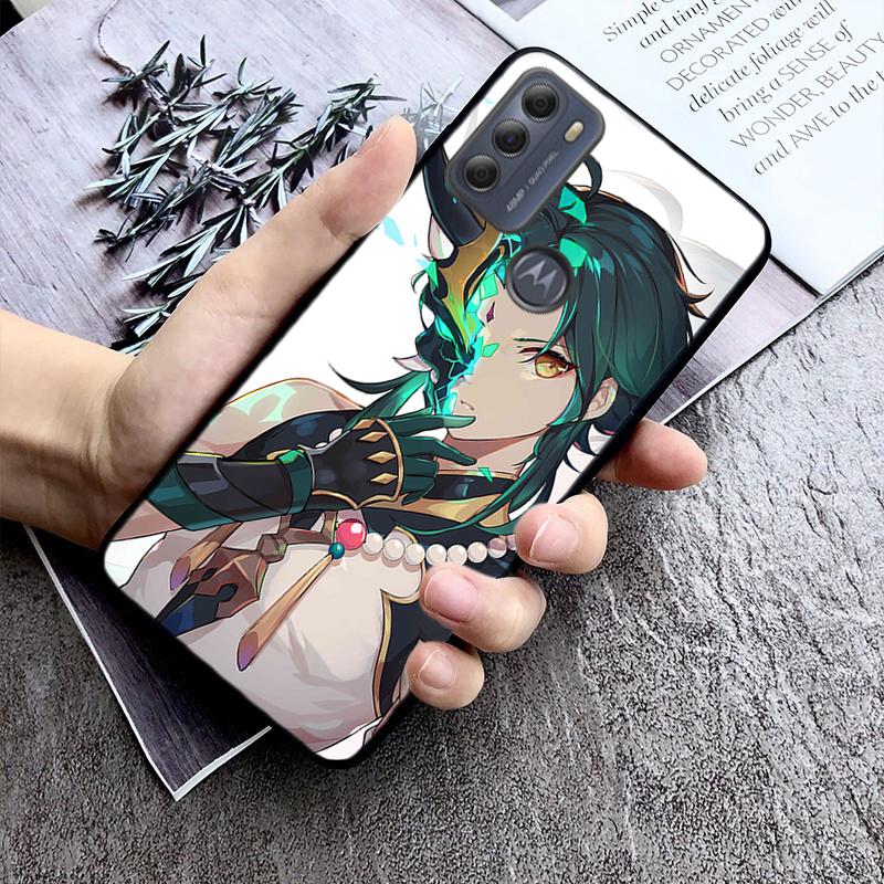 Xiao Genshin Impact Handyhülle für Motorola E7 Plus E32 E20 E40 Edge 20 Lite G22 G52 G20 G30 G100 G60 G50 G10 G Pure G Stylus