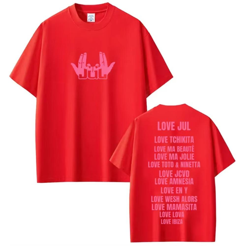 Rapper Jul Love Jul Klassische Grafik-T-Shirts Damenmode Hip Hop Kurzarm Klassische T-Shirts Streetwear