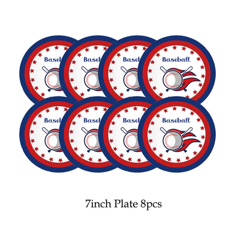 Baseball Theme Party Disposable Tableware Paper Plates Cup Banner Balloons Birthday Club Celebrations Baby Shower Decor Supplies