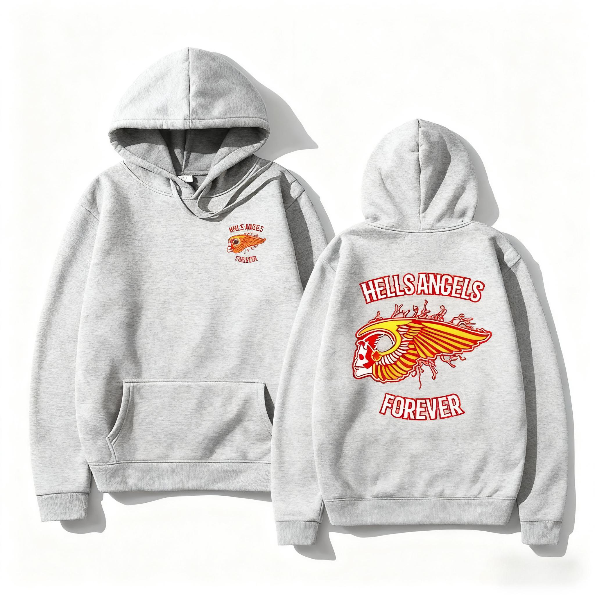 

Братство Ангелів Пекла Мотоклуб Вінтажний Худі Новий Чоловіки Жінки Светр Унісекс Вуличний Стиль Хіп-Хоп Осінь Зима Топи Одяг 3XL