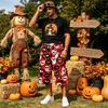Men's Casual Halloween Cargo Shorts with Pockets Mid Length