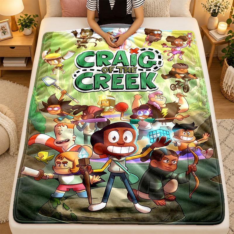 Flannel BlanketCraig of the Creek Warm Soft Throw Blanket for Indoor Sofa Bed Living Room Use