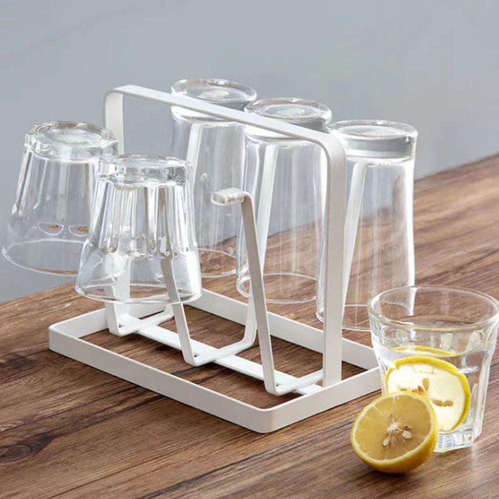 1Pcs 6 Cup Mug Holder Silicone Protective Hooks Bottles Organizer for Kitchen Cup Storage