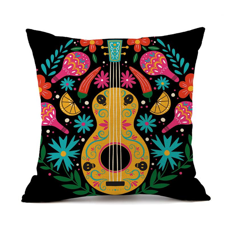 2023 New Halloween Throw Pillow Cover with Terror Theme Party Decoration Print Skull Head Throw Pillow Cover