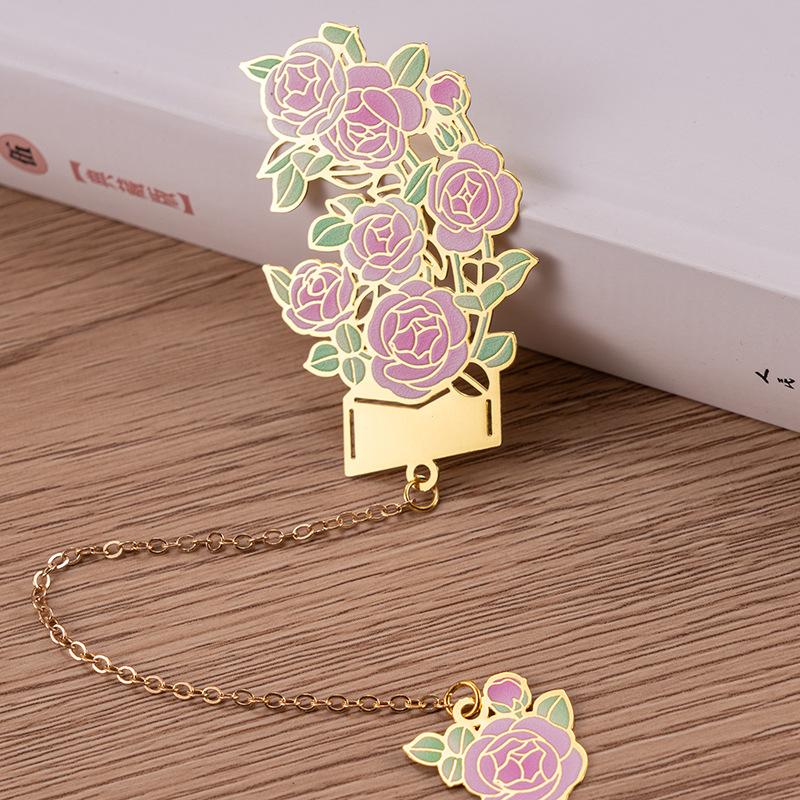 Chinese Flower Bookmark Hollow National Bookmark Book Clip Vintage Tassel Bookmark For Gift Item Book Lovers