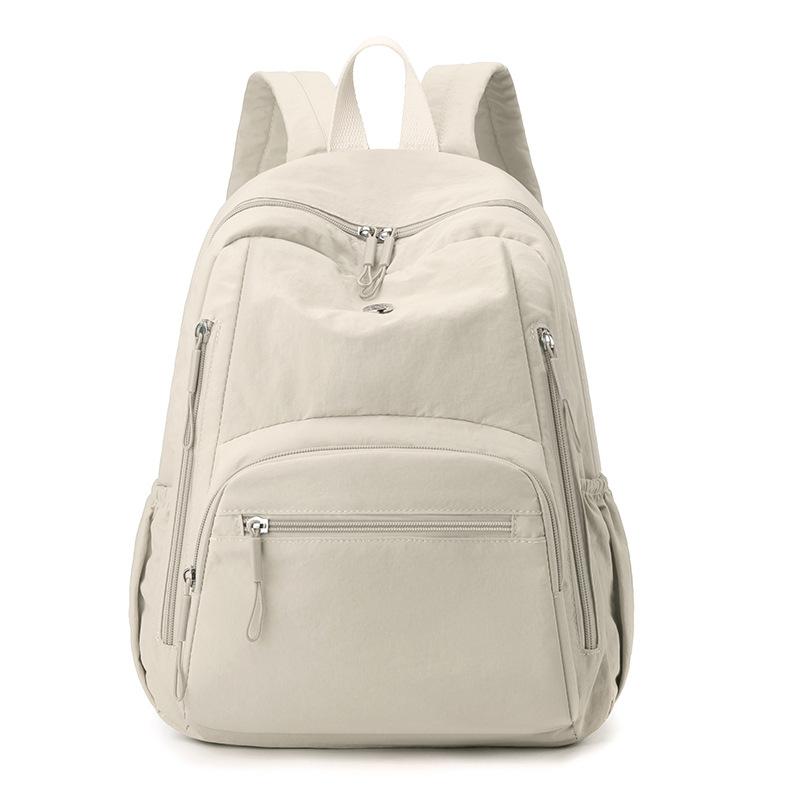 Lightweight Water-proof Nylon Student Schoolbag Trendy Leisure Large Capacity Simple Backpack Junior High School Campus Backpack