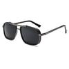 New Fashion Double Beam Polarized Men'S Sunglasses Retro Neutral Driving With Thick Edges Uv400 Sunscreen Sunglasses