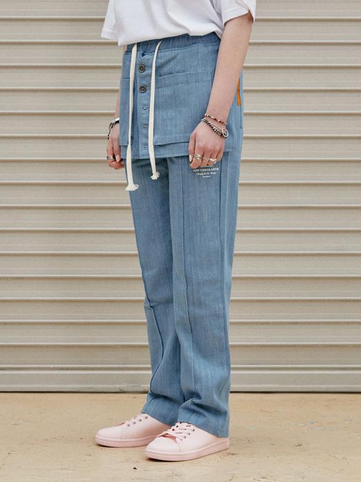 SAC STUDIO Atelier Apron Pants Light Indigo L