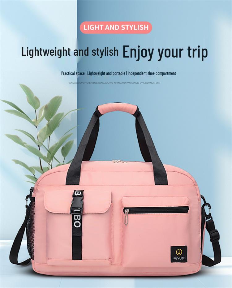 Wodoodporna Torba na Ramię Sportowa i Fitness na Zewnątrz - Unisex, Duża Pojemność, Przegrody Mokra/Sucha, Idealna na Krótkie Wyjazdy