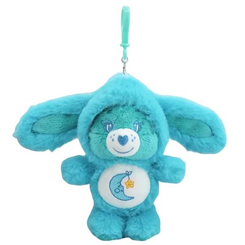 Care Bears Rabbit Ear Plush Keychain Furry Fluffy Pendant Bag Charm Trendy Key Holder Fashion Bag Decoration Cartoon Key Ring