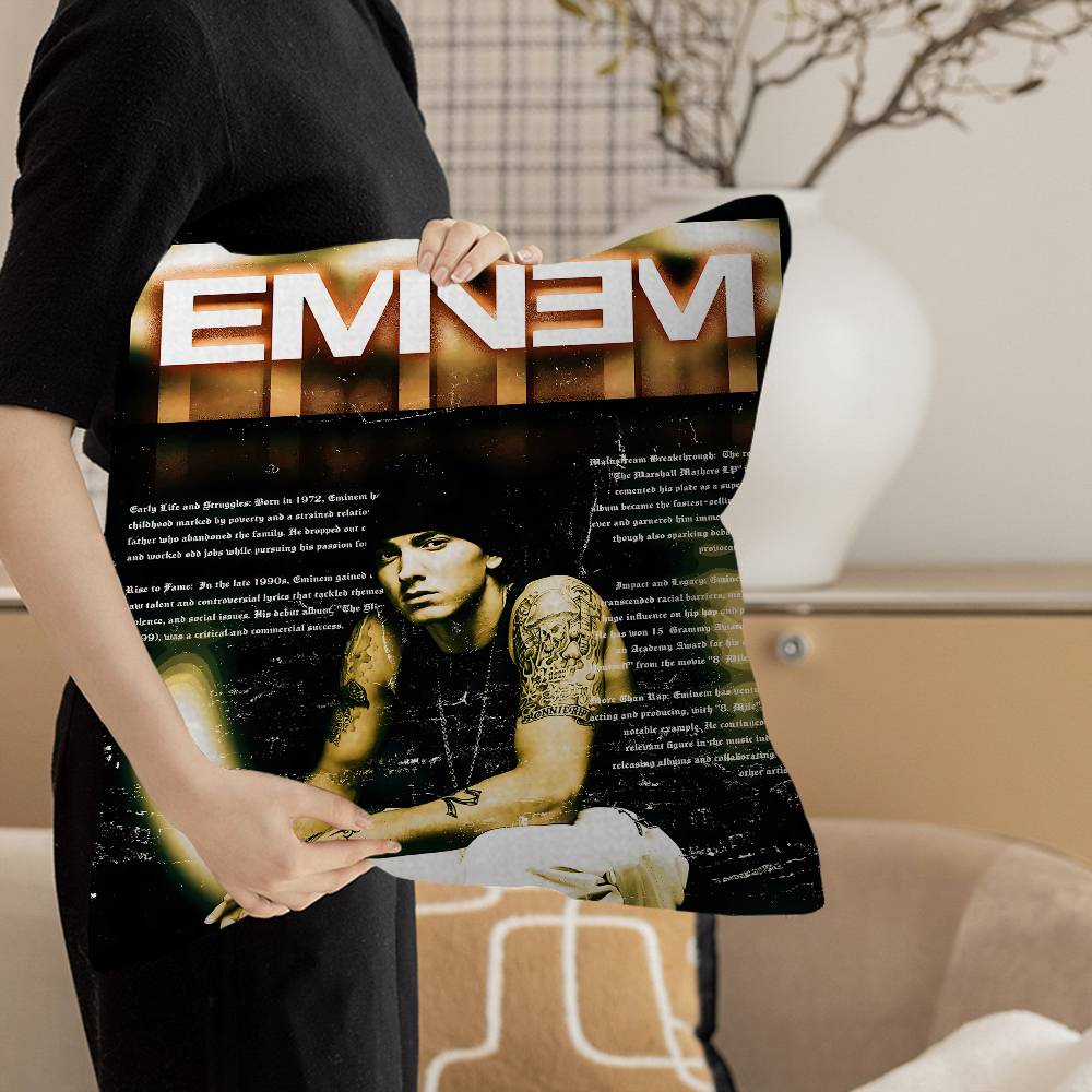 Rapper Singer E-Eminem Pillow Cushion Cover Pillowcase Living Room Sofa Home Decor Customized