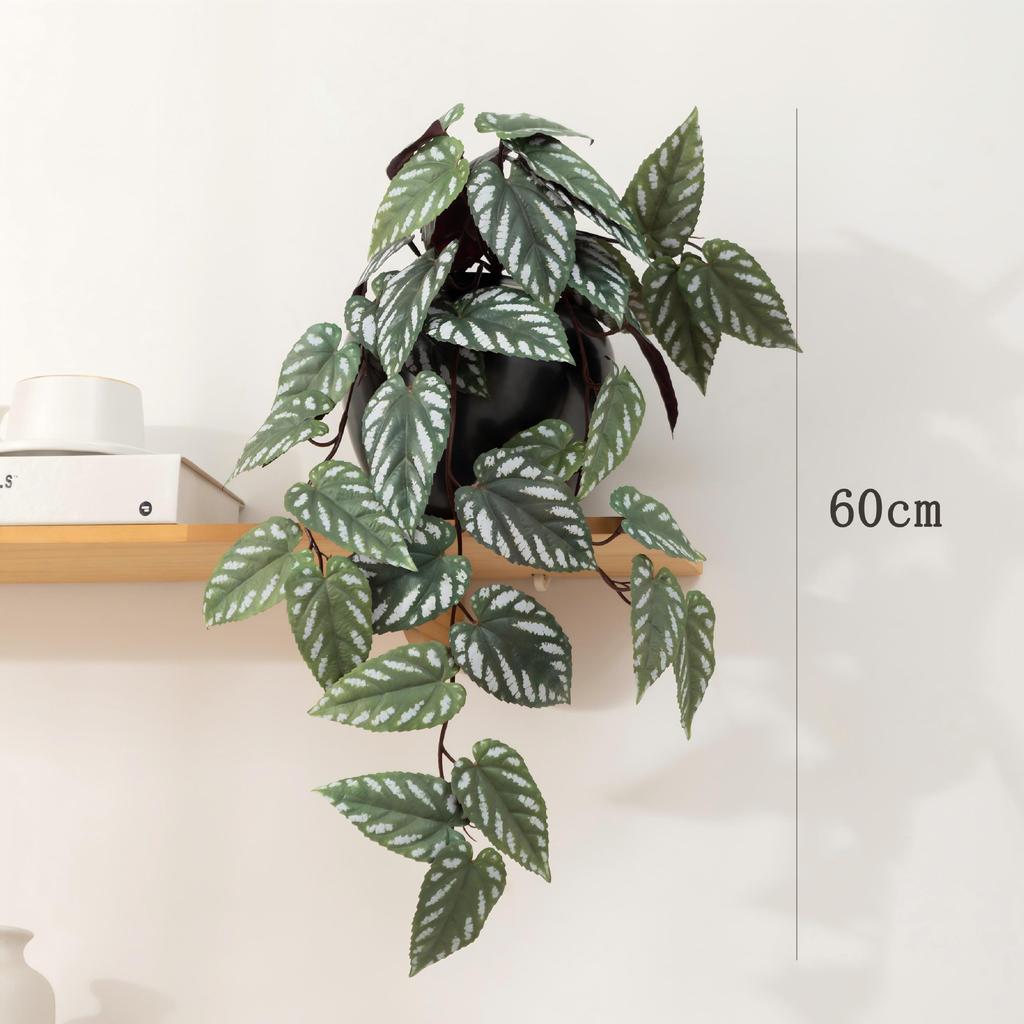 3pcs Cafe Decor Silk 38 Leaves Camellia Wall Hanging Artificial Plants Garden Decoration Simulation Perilla Leaf Green Plant