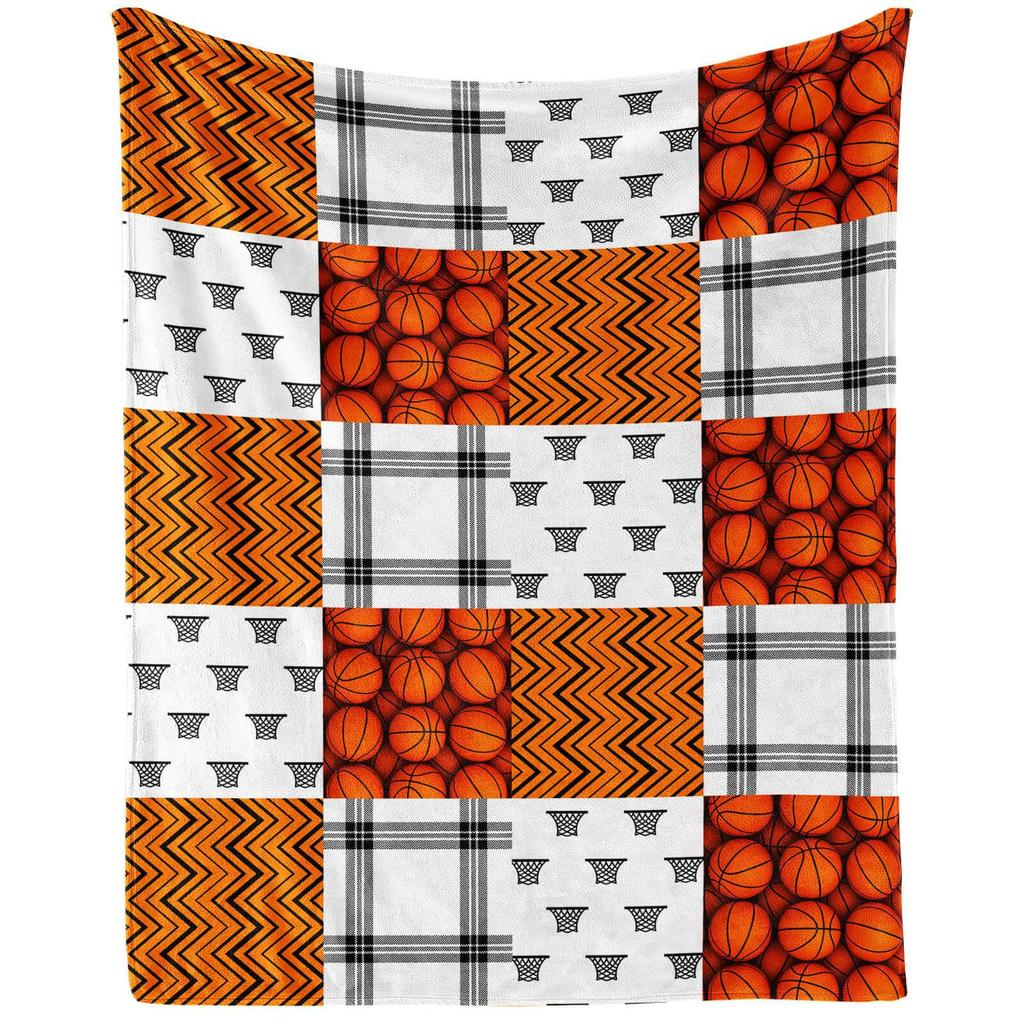 Basketball-themed graffiti Printed Blanket for Sofa Bed Travel Camping Living Room Office Conditioning Blanket