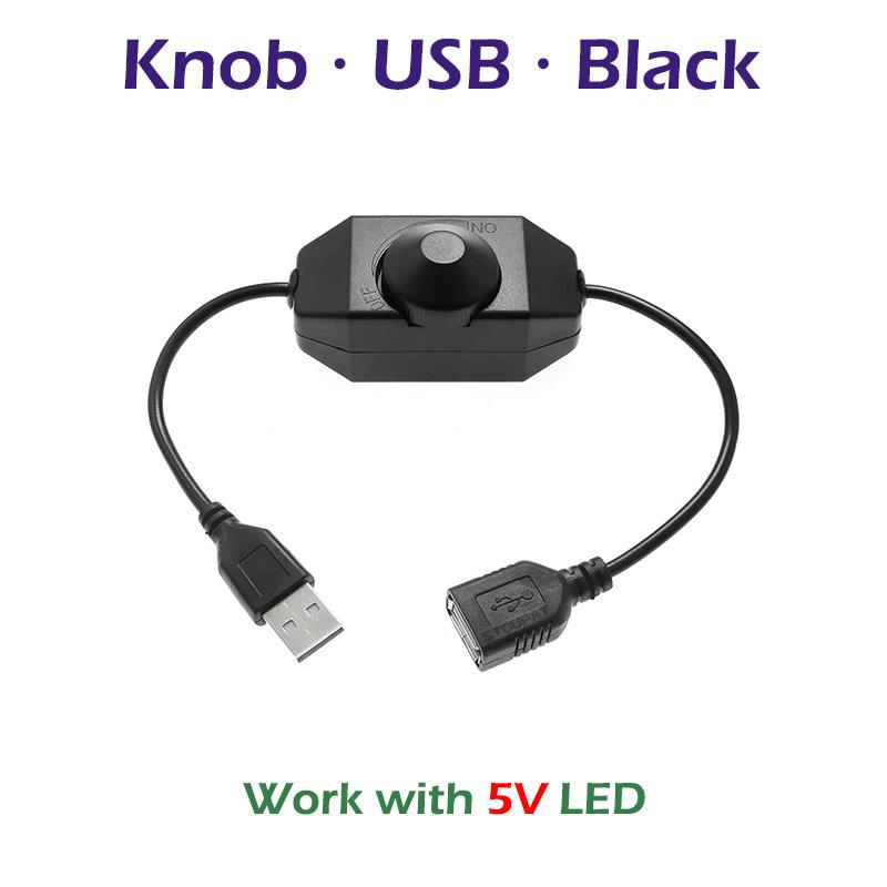 LED Knob Touch Switch Dimmer DC12-24V USB 5V Brightness Adjust Controller for 5050 3528 COB LED Strip Light Tape Ribbon Lights
