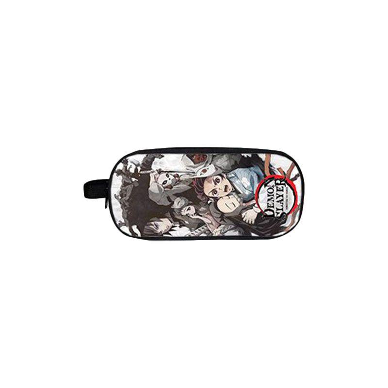 Fashionable Demon Slayer Backpack With Spacious Compartments And Cartoon Pattern Design