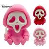 Unique Halloween Party Favors Ghost Statue, Cartoon Skeleton Sculpture, 3D Printed Textures Three Dimensional Skull Art Pieces Compact Horror Ornament