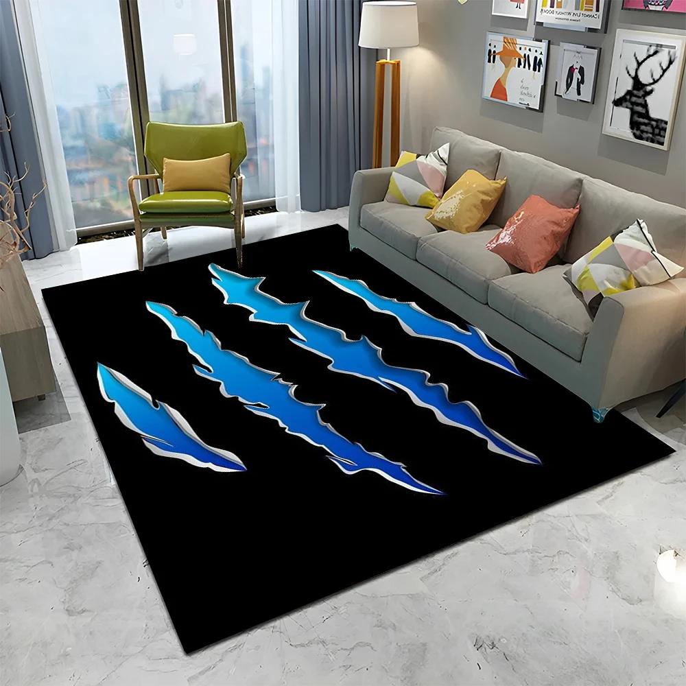3D Beast Paw Print Claw Cartoon Carpet Rug for Home Living Room Bedroom Sofa Doormat Decor,kids Play Area Rug Non-slip Floor Mat