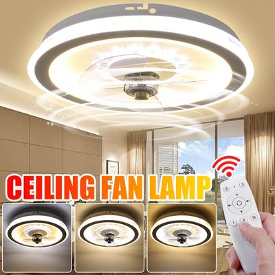 AC220V 72W Intelligent LED Ceiling Fan Lamp Creative Invisible Integrated Fan Light Silent Stepless Chandelier Fan